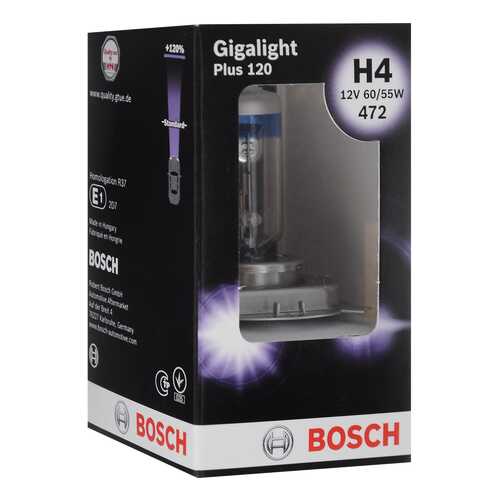 Лампа H4 60/55w P43t Gigalight Plus 120 Bosch арт. 1 987 301 160 в Колеса даром