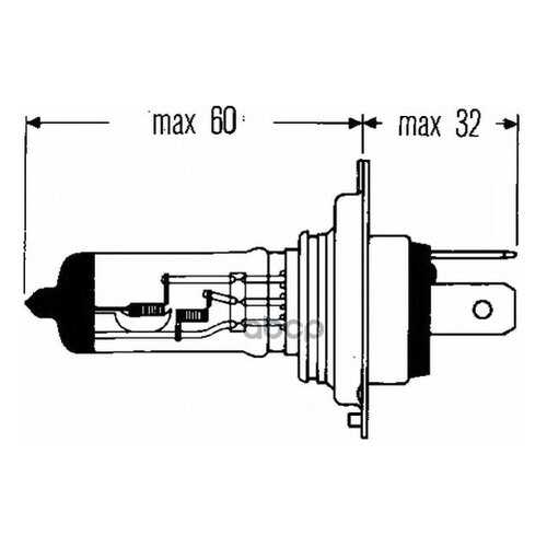 Лампа Накаливания H4 12v 60/55w (Блистер 1шт) HELLA 8GJ002525-136 в Колеса даром