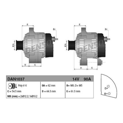 Генератор DENSO DAN1037 в Колеса даром