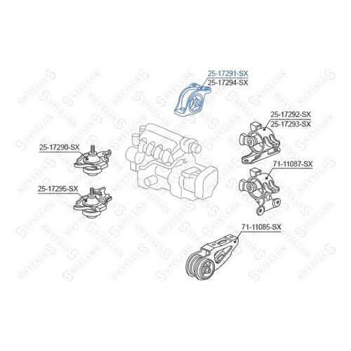 Опора двигателя STELLOX 25-17291-SX в Колеса даром