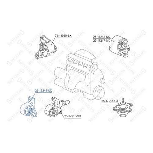 Опора двигателя STELLOX 25-17346-SX в Колеса даром