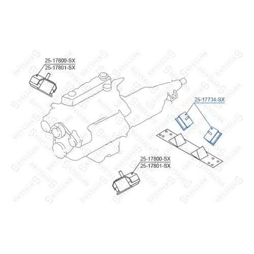 Опора двигателя STELLOX 25-17734-SX в Колеса даром