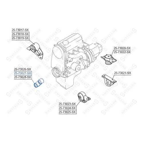 Опора двигателя STELLOX 25-73027-SX в Колеса даром