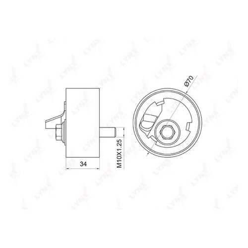 Натяжной ролик LYNXauto PB-1056 в Колеса даром
