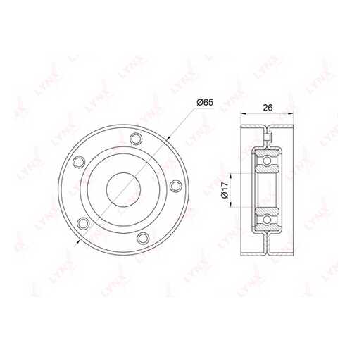 Натяжной ролик LYNXauto PB-5309 в Колеса даром