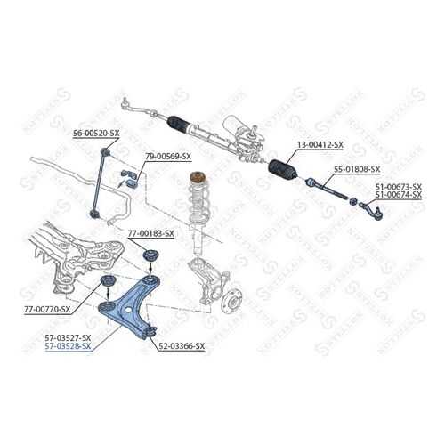 Рычаг подвески Stellox 57-03528-SX в Колеса даром