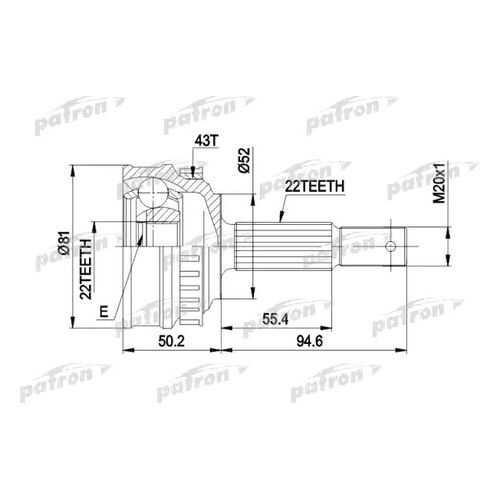 Шрус PATRON PCV1057 в Колеса даром