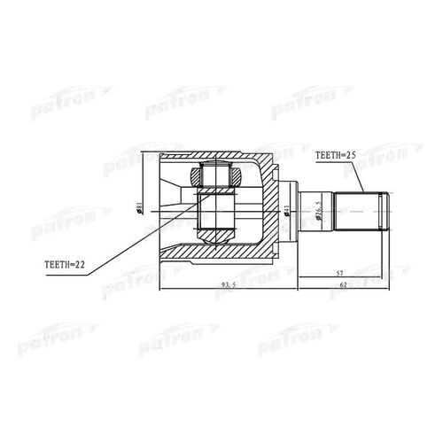 Шрус PATRON PCV1168 в Колеса даром