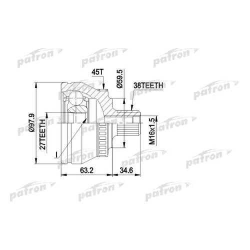 Шрус PATRON PCV1267 в Колеса даром