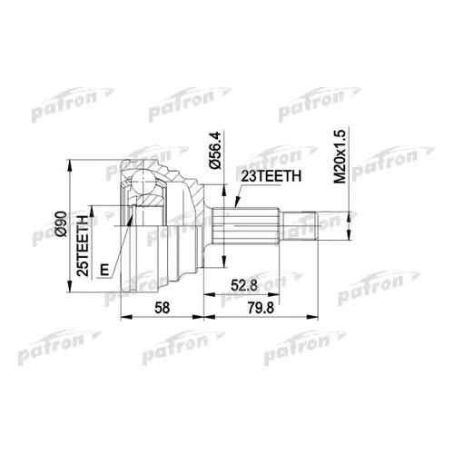 Шрус PATRON PCV1316 в Колеса даром