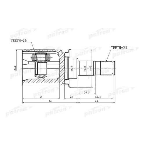 Шрус PATRON PCV1397 в Колеса даром