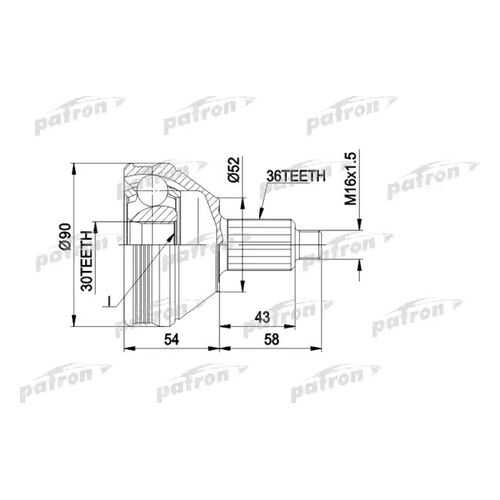 Шрус PATRON PCV1414 в Колеса даром