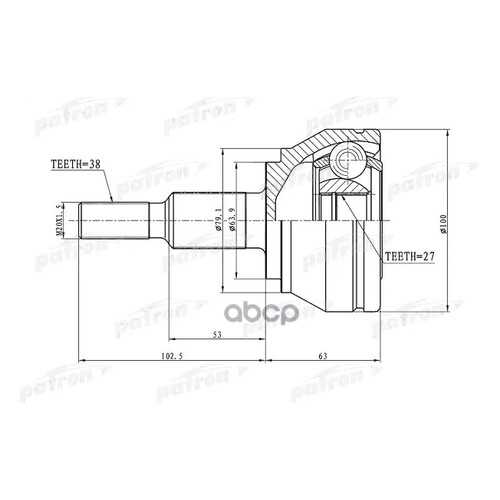 ШРУС PATRON PCV1633 в Колеса даром