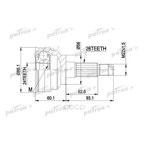 Шрус PATRON PCV3025 в Колеса даром