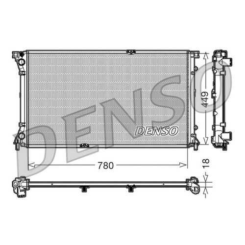 Радиатор охлаждения двигателя DENSO DRM23097 в Колеса даром