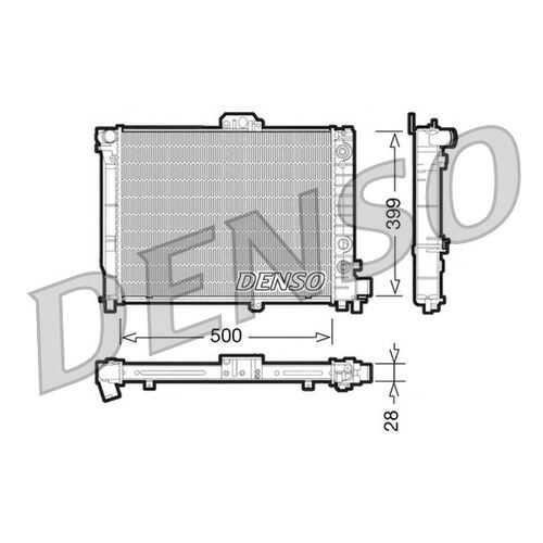 Радиатор охлаждения двигателя DENSO DRM25008 в Колеса даром