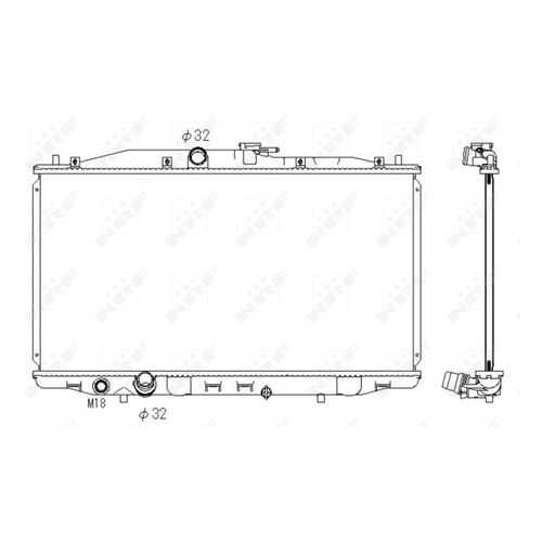 Радиатор охлаждения двигателя NRF 53392 в Колеса даром
