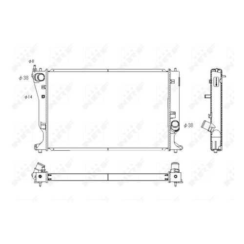 Радиатор охлаждения двигателя NRF 53767 в Колеса даром