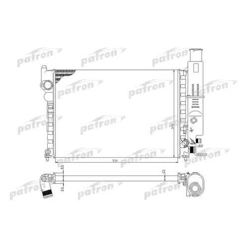 Радиатор охлаждения двигателя PATRON PRS3030 в Колеса даром