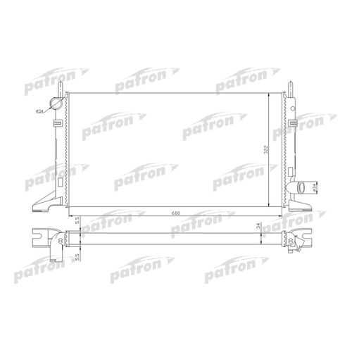 Радиатор охлаждения двигателя PATRON PRS3321 в Колеса даром