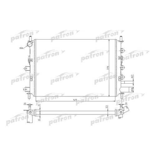 Радиатор охлаждения двигателя PATRON PRS3435 в Колеса даром