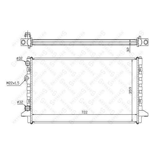 Радиатор охлаждения двигателя STELLOX 10-25011-SX в Колеса даром