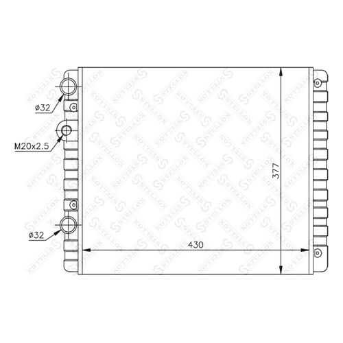 Радиатор охлаждения двигателя STELLOX 10-25070-SX в Колеса даром