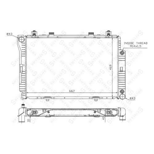 Радиатор охлаждения двигателя STELLOX 10-25295-SX в Колеса даром