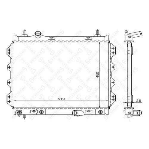 Радиатор охлаждения двигателя STELLOX 10-25621-SX в Колеса даром