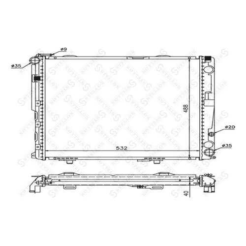 Радиатор охлаждения двигателя STELLOX 10-25904-SX в Колеса даром