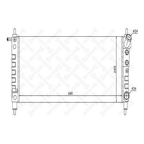 Радиатор охлаждения двигателя STELLOX 10-26076-SX в Колеса даром