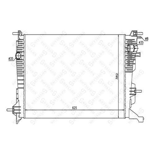Радиатор охлаждения двигателя STELLOX 10-26162-SX в Колеса даром