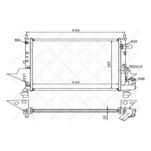 Радиатор охлаждения двигателя STELLOX 10-26211-SX в Колеса даром