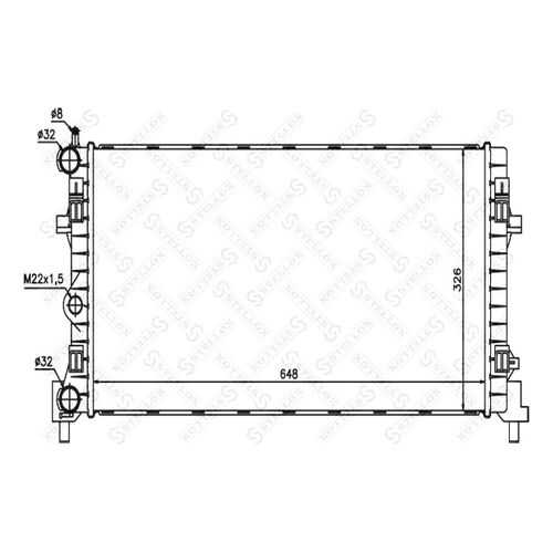 Радиатор охлаждения двигателя STELLOX 10-26222-SX в Колеса даром