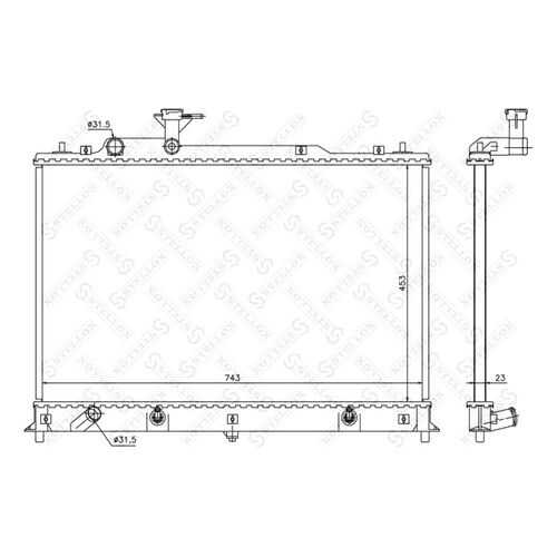 Радиатор охлаждения двигателя STELLOX 10-26711-SX в Колеса даром