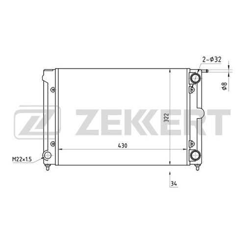 Радиатор охлаждения двигателя ZEKKERT MK-1029 в Колеса даром