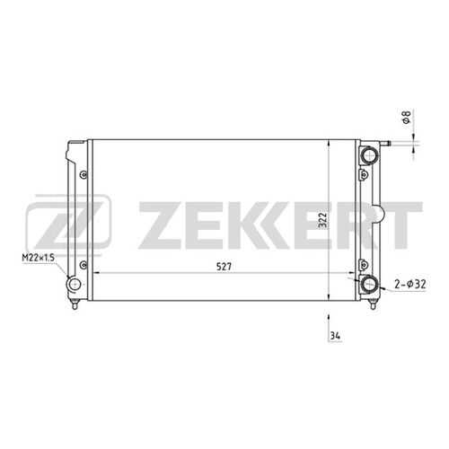 Радиатор охлаждения двигателя ZEKKERT MK-1030 в Колеса даром