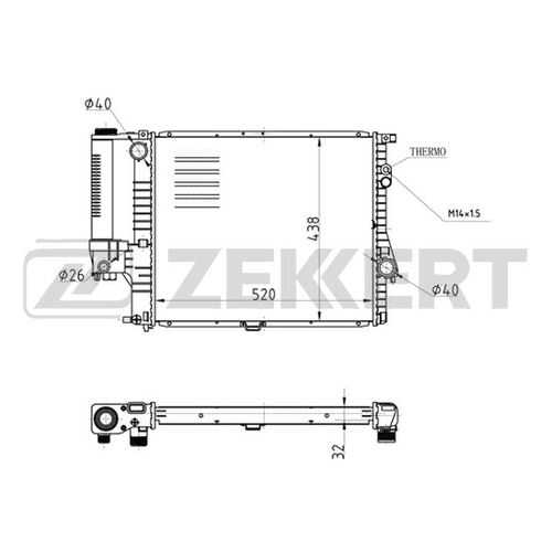 Радиатор охлаждения двигателя ZEKKERT MK-1072 в Колеса даром