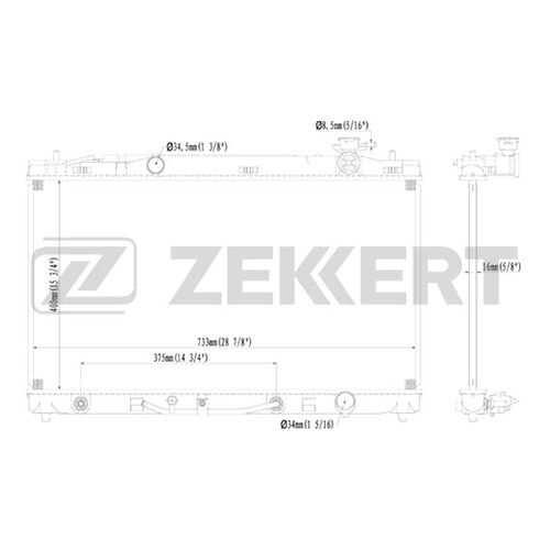 Радиатор охлаждения двигателя ZEKKERT MK-1203 в Колеса даром