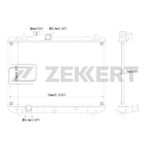 Радиатор охлаждения двигателя ZEKKERT MK-1232 в Колеса даром