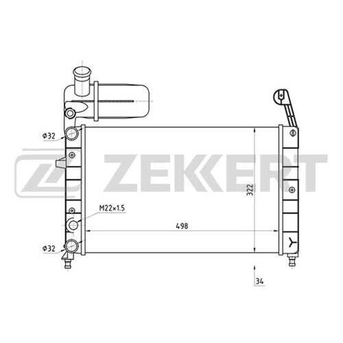 Радиатор охлаждения двигателя ZEKKERT MK-1287 в Колеса даром