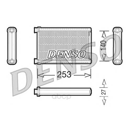 Радиатор отопителя 253x144 Denso DRR05005 в Колеса даром