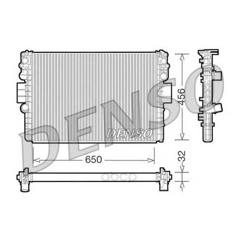Радиатор системы охлаждения iveco daily 2.3td 02 Denso DRM12006 в Колеса даром