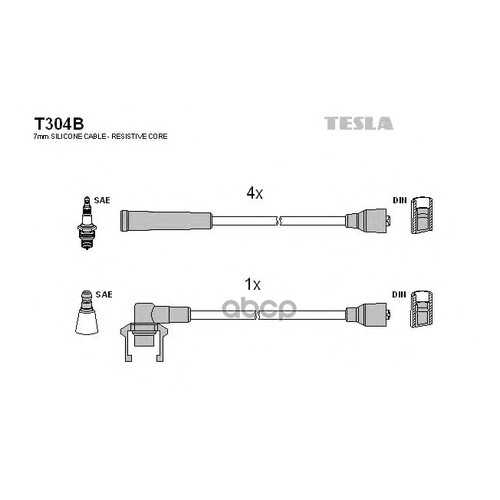 Комплект Проводов Зажигания TESLA T304B в Колеса даром