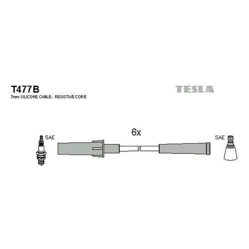 Комплект проводов зажигания TESLA T477B в Колеса даром