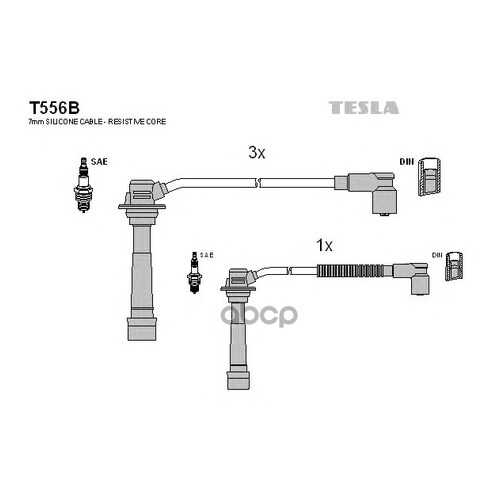 Комплект Проводов Зажигания TESLA T556B в Колеса даром