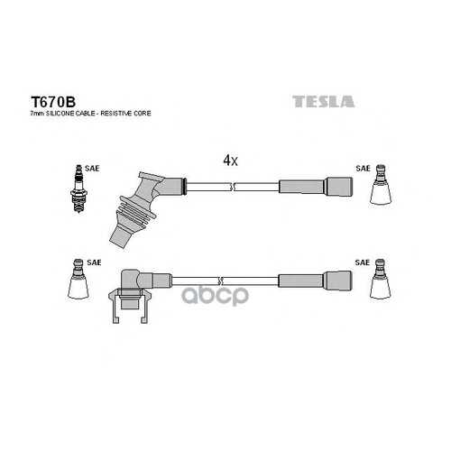 Комплект Проводов Зажигания TESLA T670B в Колеса даром