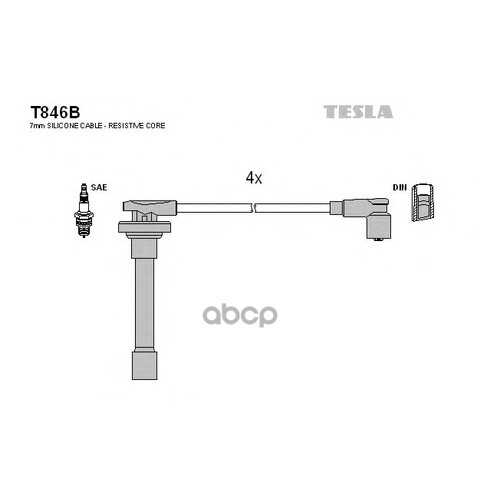 Комплект Проводов Зажигания TESLA T846B в Колеса даром