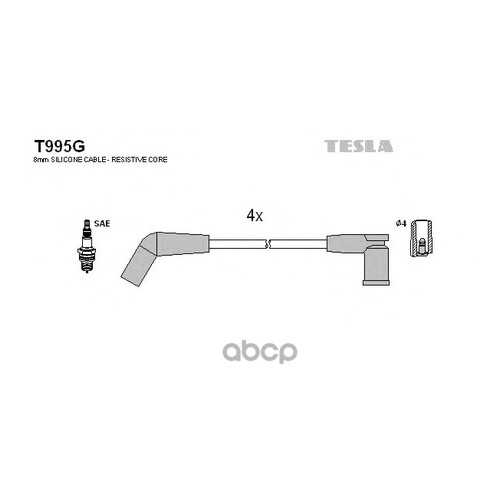 Комплект Проводов Зажигания TESLA T995G в Колеса даром