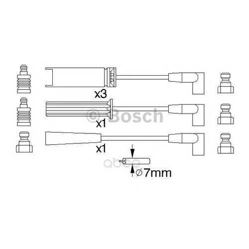 Комплект высоковольтных проводов Bosch 0986356739 в Колеса даром